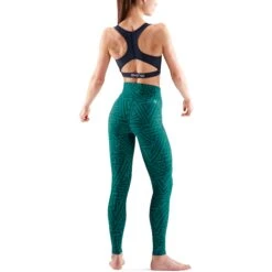 SKINS Compression 3-Series Damen Soft Long Tights - Lt Teal Angle -Skins skins compression 3 series women soft long tights lt teal angle 6 1232326