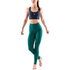 SKINS Compression 3-Series Damen Soft Long Tights - Lt Teal Angle -Skins skins compression 3 series women soft long tights lt teal angle 7 1232327