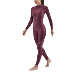 SKINS Compression 3-Series Thermoshirt Damen - Burgundy -Skins skins compression 3 series women thermal long sleeve top burgundy 3 892897