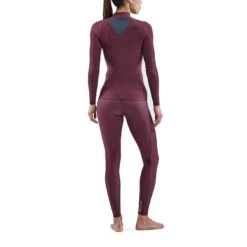SKINS Compression 3-Series Thermoshirt Damen - Burgundy -Skins skins compression 3 series women thermal long sleeve top burgundy 5 892899