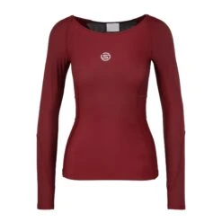 SKINS Compression 3-Series Langarmshirt Damen - Burgundy