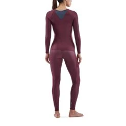 SKINS Compression 3-Series Langarmshirt Damen - Burgundy -Skins skins compression 3 series women top long sleeve burgundy 5 893571
