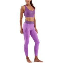 SKINS Compression 3-Series Long Tights Damen - Linear Amethyst -Skins skins compression 3 series womens long tights linear amethyst 4 1067976