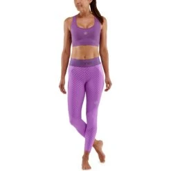 SKINS Compression 3-Series Long Tights Damen - Linear Amethyst -Skins skins compression 3 series womens long tights linear amethyst 5 1067977