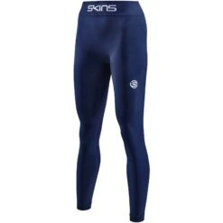 SKINS Compression Damen 3-Series Nahtlose Long Tights - Navy Blue