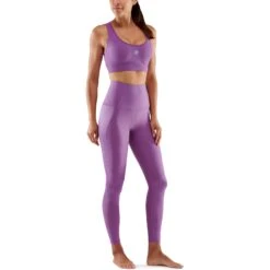 SKINS Compression 3-Series Skyscraper Long Tights Damen - Amethyst -Skins skins compression 3 series womens skyscraper long tights amethyst 4 1068078