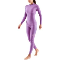 SKINS Compression 3-Series Thermoshirt Damen - Amethyst -Skins skins compression 3 series womens thermal long sleeve top amethyst 7 1067610