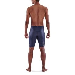 SKINS 5-Series Half Tights - Navy Blue -Skins skins compression 5 series men half tights navy blue 4 893766