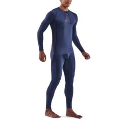SKINS 5-Series Top Langarm-Shirt - Navy Blue -Skins skins compression 5 series men top long sleeve navy blue 4 893705