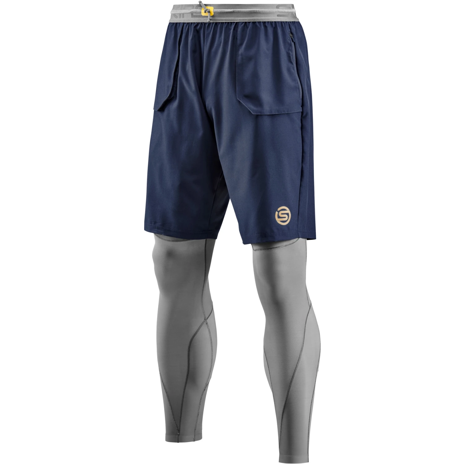 SKINS Compression 5-Series T&R Long Tights - Battleship 1 SKINS Compression 5-Series T&R Long Tights - Battleship