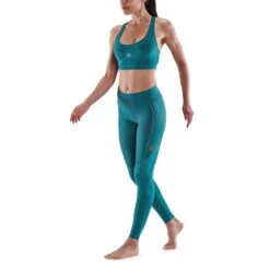 SKINS Compression 5-Series 7/8 Tights Damen - Teal -Skins skins compression 5 series women long tights teal 3 894012