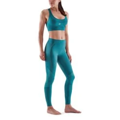 SKINS Compression 5-Series 7/8 Tights Damen - Teal -Skins skins compression 5 series women long tights teal 4 894016