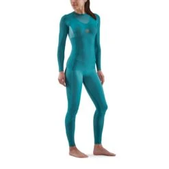 SKINS Compression 5-Series Langarmshirt Damen - Teal 11 SKINS Compression 5-Series Langarmshirt Damen - Teal -Skins skins compression 5 series women top long sleeve teal 4 894146