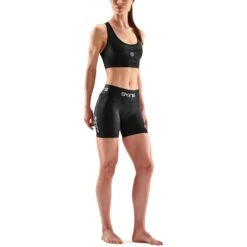 SKINS 1-Series Damen Laufshorts - Schwarz -Skins skins compression women 1 series running shorts black 4 1131246