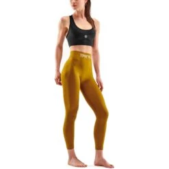 SKINS Compression Damen 3-Series Nahtlose Long Tights - Bronze -Skins skins compression women 3 series seamless long tights bronze 4 1131492