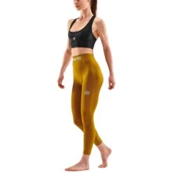 SKINS Compression Damen 3-Series Nahtlose Long Tights - Bronze -Skins skins compression women 3 series seamless long tights bronze 5 1131493