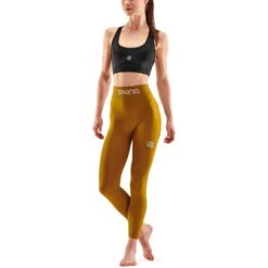 SKINS Compression Damen 3-Series Nahtlose Long Tights - Bronze -Skins skins compression women 3 series seamless long tights bronze 6 1131494