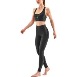 SKINS Compression 3-Series Damen Soft Long Tights - Schwarz -Skins skins compression women 3 series soft long tights black 5 1131504