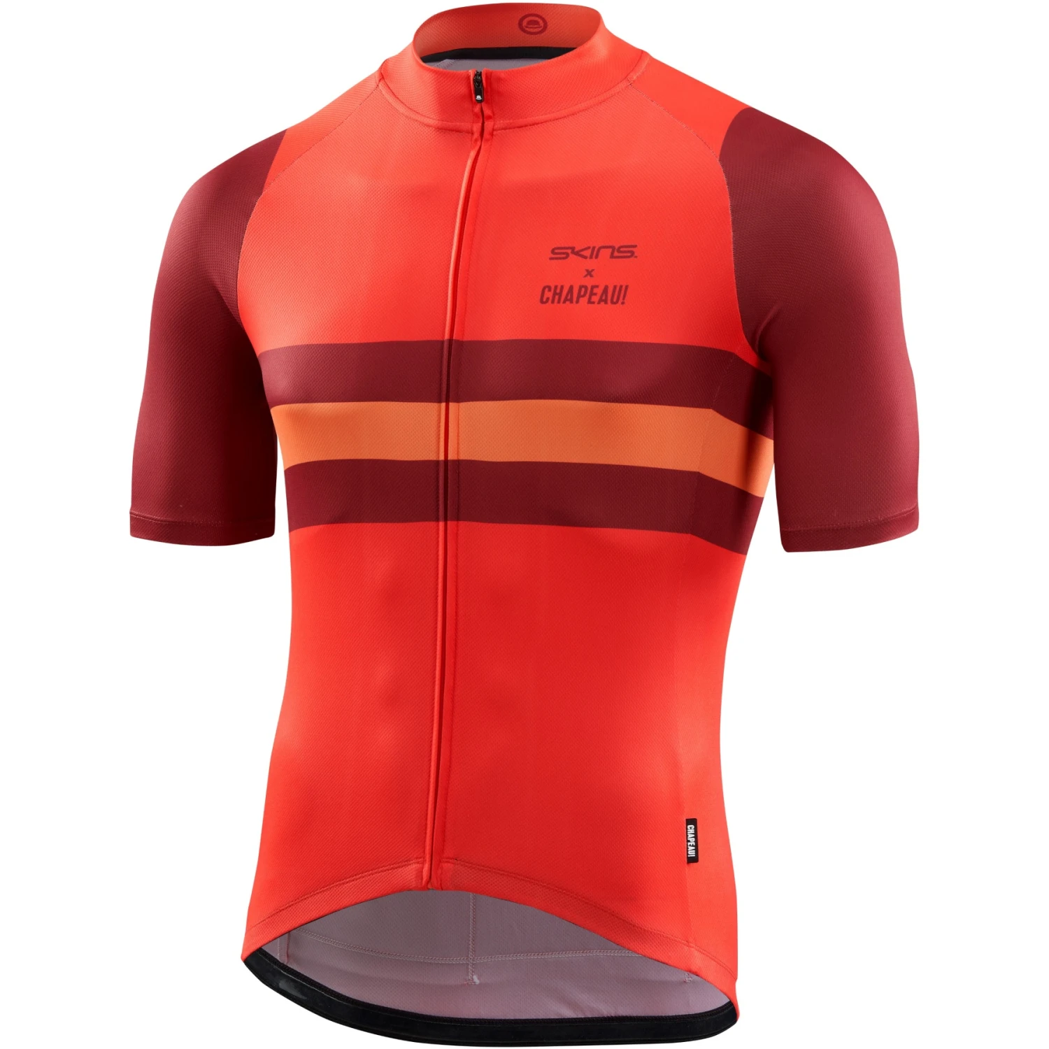 SKINS CYCLE X CHAPEAU Fahrradtrikot - Bright Red 1 SKINS CYCLE X CHAPEAU Fahrradtrikot - Bright Red