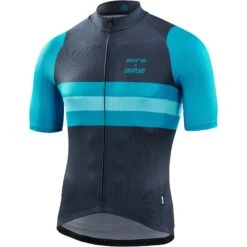 SKINS CYCLE X CHAPEAU Fahrradtrikot - Deep Ocean