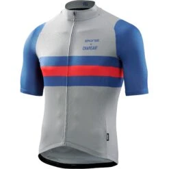 SKINS CYCLE X CHAPEAU Fahrradtrikot - Grau/Blau