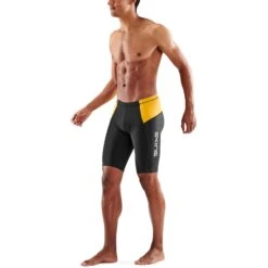 SKINS TRI Brand Shorts - Black/Zest 13 SKINS TRI Brand Shorts - Black/Zest -Skins skins tri brand half tights black zest 4 1231855