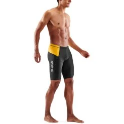 SKINS TRI Brand Shorts - Black/Zest 12 SKINS TRI Brand Shorts - Black/Zest -Skins skins tri brand half tights black zest 5 1231856